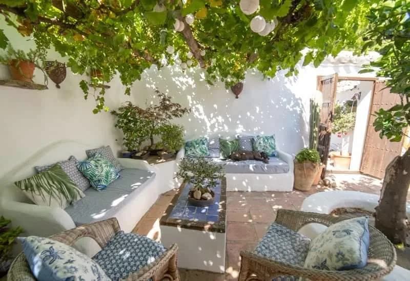 farmhouse courtyard sofas